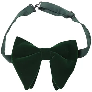 Herren-Fliege, Samt, verstellbar, vorgebunden, formelle Smokingfliege, übergroße Hochzeitsfliege, elegante Party-Fliege, grün, 12 x 10cm