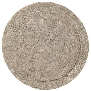 Erwin Müller Badematte, Badteppich Uni Serie Stuttgart Taupe Größe rund: 90 cm Ø - extra dick, hohe Saugfähigkeit, 100% Baumwolle