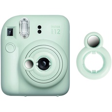Rieibi Selfie-Spiegel für Instax Mini 12, Selbstporträt Spiegel für Fujifilm Instax Mini 12 Sofortbildkamera, Fuji Mini 12 Selfie Objektiv Zubehör - Grün