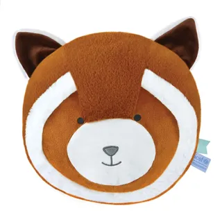Doudou et Compagnie - Unicef DC4064 Kissen, Panda, Rot, Orange, 30 cm