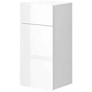Vicco Midischrank Izan, 36.6 x 76.6 cm mit Schublade und Tür, - Weiß