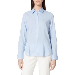 Seidensticker Damen Women Regular Longsleeve Cotton Bluse, Hellblau(080604), 38 EU