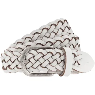 TAMARIS Flechtgürtel Leder, für Damen, 1099 WEISS, 80