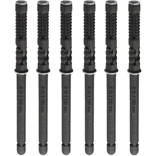 Gedotec Tablarträger Stahl braun verzinkt - CLEAR | 6 Stück Regalträger Metall - Schwerlastträger | Regalhalterung Wand-Montage | Regal-Bodenträger unsichtbar | Wandregalträger verzinkt (10x100 mm)