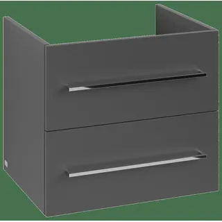 Villeroy & Boch Avento Waschtischunterschrank, 2 Auszüge, 580x514x484mm, Griff chrom Glanz, A88900VR, Farbe: Graphite