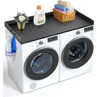 Vevor Arbeitsplatte für Waschmaschine und Trockner, 1370 x 700 x 69 mm, Schwarz