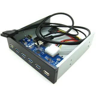 KALEA-INFORMATIQUE Vorderseite 4 USB 3.0-Anschlüsse und 2 USB 2.0-Anschlüsse für 5.25 CDROM-Steckplätze. USB3 Superspeed 5G.