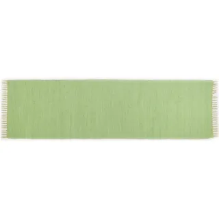 THEKO Teppich "Happy Cotton Fleckerl, handgewebt" | Farbe: grün, | 70x250 cm