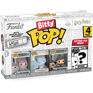 Funko Harry Potter Bitty Pop! Funko 4er Set: Dumbledore, Nearly Headless Nick, McGonagall, Mystery Mini Figur 2,2 cm