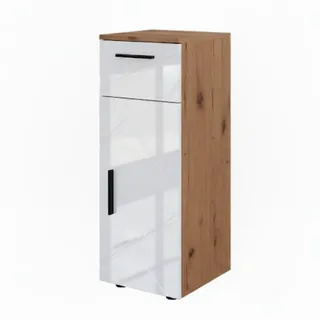 Vicco Irma Midischrank 30 x 81 cm Weiß/Braun