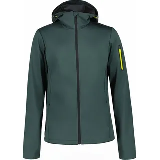Icepeak Brinsmade Softshelljacke Herren mit Kapuze, Farbe:Dunklegrün, Größe:48 - Grün