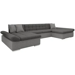 Mirjan24 Eckcouch U-Form 7-Sitzer Grau