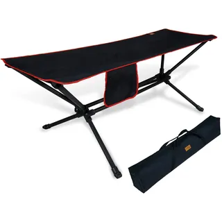 CCLIFE Hängematte mit Gestell Camping, 200x70 cm, 900D Oxford, Schwarz