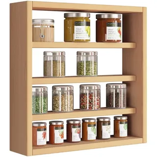 VCM Hängeschrank »Holz Wandregal Gewürzregal Regal Küche Esaldi S«, braun