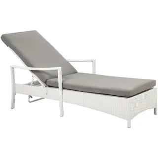 Beliani Vasto Sonnenliege 158 x 61 x 31 cm Grau