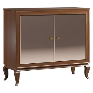 design Klassische Kommode Kommoden Wohnzimmer Holz Schrank Sideboard Anrichte - Braun