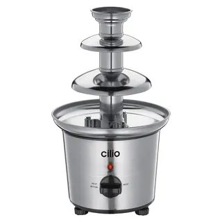 cilio Schokoladenbrunnen Peru, 450 ml, verstellbare Füße, Edelstahl - Silber