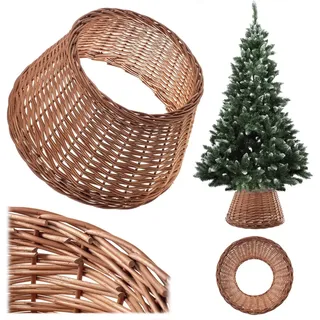 KADAX Weihnachtsbaumrock aus natürlicher Flechtweide, 46.5 cm