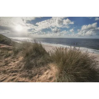 Leinwandbild BÖNNINGHOFF "Wandbild STRAND SYLT 78x118 cm – Leinwandbild Keilrahmen Deko modern", bunt (farbe rahmen: kein rahmen, farbe bild(er): beige, blau, grün), B:118cm H:78cm T:1,8cm, Canvas, MDF, Bilder, Leinwandbild, auf Keilrahmen gespannt