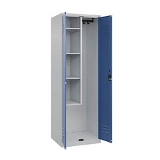 CP Putzmittelschrank Classic Plus 080100-00 S10005 fernblau, lichtgrau 60,0 x 50,0 x 185,0 cm, aufgebaut