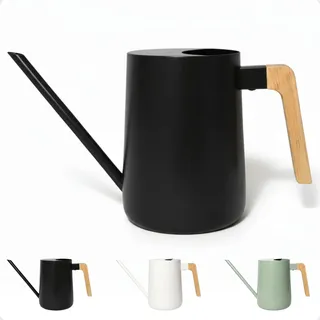 HB Design Co. Gießkanne für den Innenbereich mit langem Auslauf – 1000 ml Schwarze Gießkanne für Zimmerpflanzen