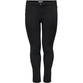 ONLY Carmakoma Damen Carkarla Reg Ankle Zip Jns Black Noos Skinny Jeans, Schwarz, 44 EU