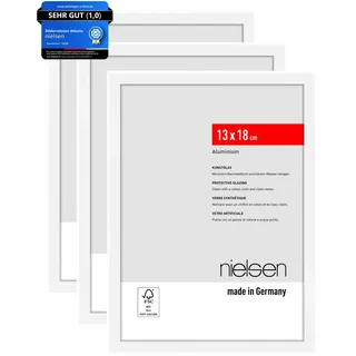 nielsen Aluminium Bilderrahmen Atlanta, 13 x 18 cm 2er Set, Weiß