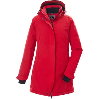 Parka KILLTEC "KOW 20 WMN PRK", Damen, Gr. 44, dunkelrot, Obermaterial: 100% Polyester;Futter: 100% Polyester;Füllung: 100% Polyester, Jacken Parka, Wasser- und winddichter Parka mit regulierbarer Kapuze und Stauraum
