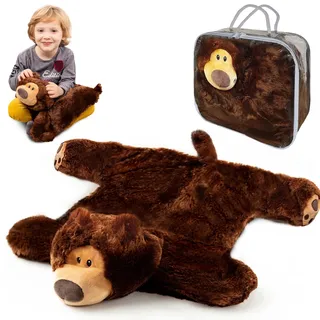 ODOXIA Beschwertes Schoßkissen Für Kinder | Anxiety Kuscheltier | Gewichtetes Kuscheltier 2 Kg | Teddybär | Beschwerte Schoßdecke/Kissen Für Sensorische Störungen | Bei Autismus, Adhs, Angst Stress