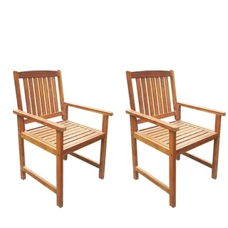 vidaXL Gartenstuhl 58,5 x 69 x 27 cm braun 2 St.