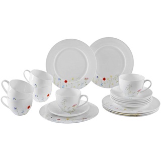 Novel Kaffeeservice , Multicolor , Keramik , 18-teilig , Blume , 250 ml,250 ml , Lfgb, Bsci , hitzebeständig, verschiedene Motive/Dekore/Designs erhältlich , Geschirr, Geschirrsets, Kaffeeservice