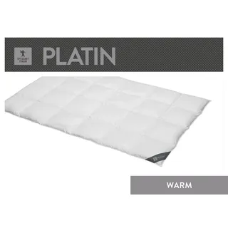Daunendecke Platin warm 100% Daunen 200x200 cm