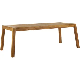 Beliani Gartentisch 210 x 90 x 77 cm Hellbraun