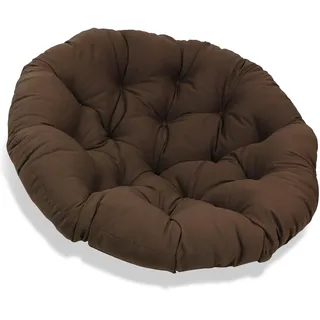 JIcloun Papasansessel Kissen 160cm, Stuhlkissen für Papasan Chair, Wasserdicht Dicke Bodenkissen Rund Groß, Runde Ersatzpolster für Hängesessel Rattansessel Korbsessel Outdoor Gartenmöbel Dunkelbraun