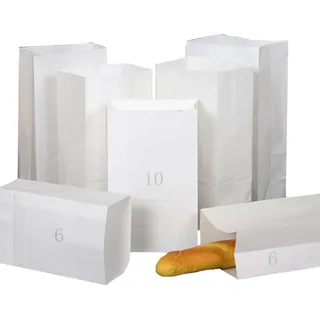 22 Stück Papiertüten Weiß Klein, 9x18x5.5cm Butterbrottüten Brottüten Papier Geschenktüten Kraftpapiertüten, Plätzchentüten,DIY Adventskalender Süßigkeiten Beutel Mitgebsel Tüten für Weihnachten