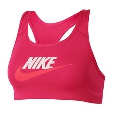 Nike Dri-Fit Swoosh Club Graphic Sport-BH Damen - Pink, Weiß, Größe XS