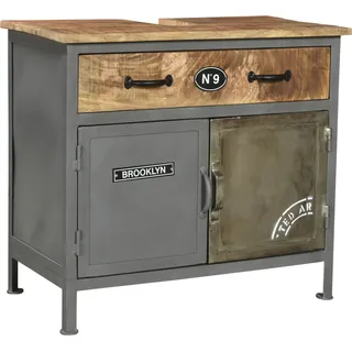 Waschbeckenunterschrank Pinetown - Schwarz