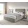 Boxspringbett Dream-Fine 140x200 cm Mikrofaser Beige mit Matratze und Topper