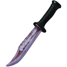 Unbekannt Blutiges Horror-Schlitzer-Messer für Erwachsene schwarz-rot-Silber 33cm Einheitsgröße