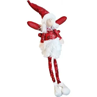 Sitzender Weihnachtsengel mit Plüsch, 50 cm, Gewicht 97 g