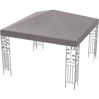 FANTASK Ersatzdach Pavillon mit Klettverschlüssen für Gartenpavillon, Stabil & Wasserabweisend, 3x3m (Grau)