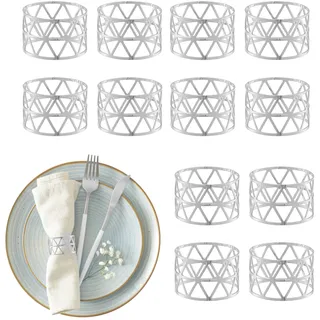 Relaxdays Relaxdays, Servietten, 12x Serviettenringe