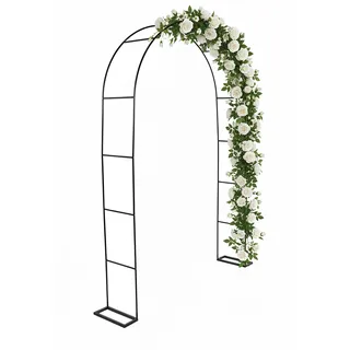 Relaxdays Rosenbogen 240 x 140 x 38 cm Schwarz