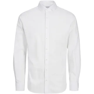JACK & JONES JPRBLAJAXON Stretch Shirt L/S NOOS, Weiß,M