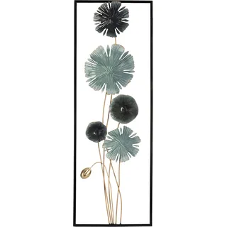 Bönninghoff Metallbild "BLUMEN 31x90 cm – Deko modern", farbe bild(er): schwarz, gelb, grau