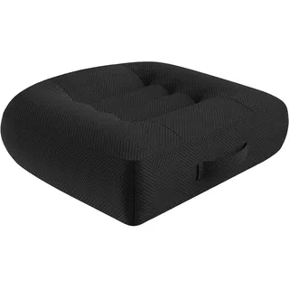 WYJHNLBEDC Sitzauflage/Sitzerhöhung Auto, Sitzkissen/Stuhlkissen aus Polyester, 40x40x12cm für Sitzen, Esstisch Stühle/Bürostuhl/Rollstuhl/Gartenstühle/Sofa Rücken Schwarz