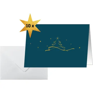 Sigel Sigel, Weihnachtskarte A6(A5) 250g 10 + 10St DS069