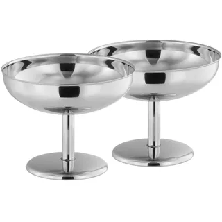APS 40910 Eisbecher 2er Set FRIGIO, 180 ml, Edelstahl hochglanzpoliert, spülmaschinengeeignet