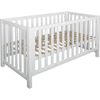 Betten-ABC Bubema Nils classic – Babybett aus massiver Buche, umwandelbar in Sofa, inkl. Rollrost