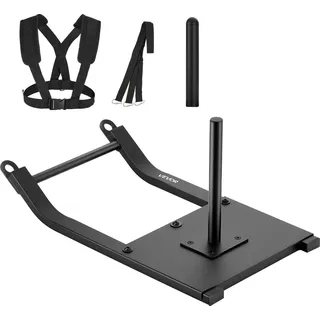 Vevor Gewichtsschlitten Kraftschlitten, Fitness-Krafttrainingsschlitten zur Verbesserung der Geschwindigkeit bei sportlichen Übungen, Fitnessgerät mit Gurt, kompatibel mit 25/51 mm Gewichtsscheiben